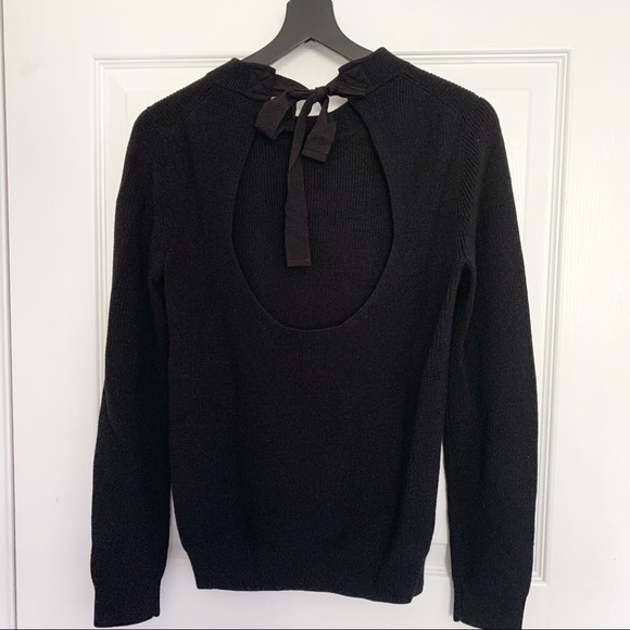Wilfred (Black) Low Back Ribbon Tie Sweater - Picture 2 of 7